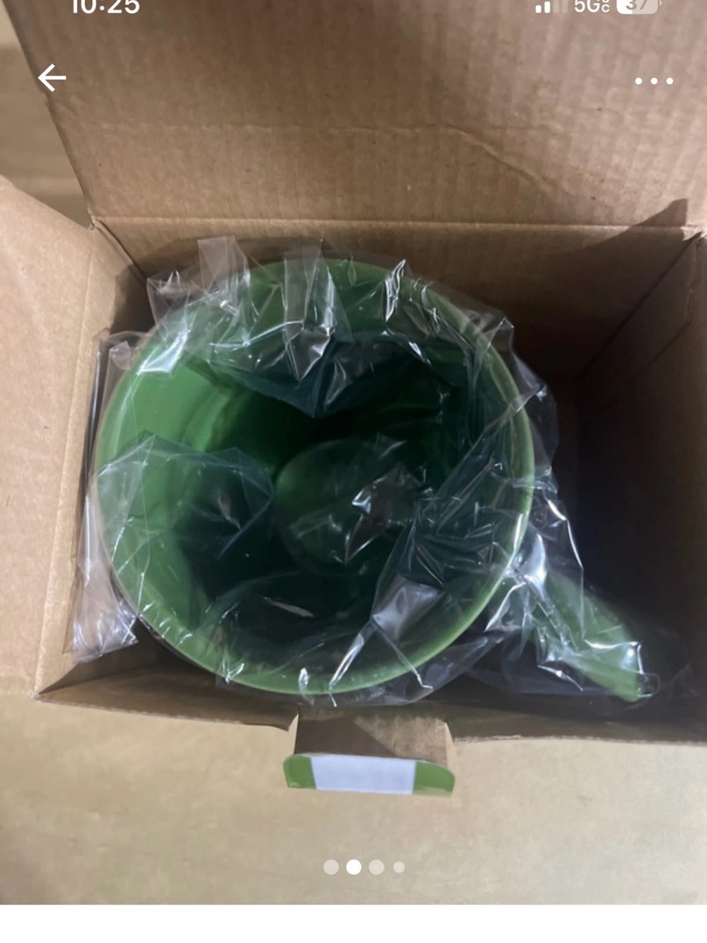 Temptations Green Polka Dot Mug with Gift Box with White Bow Design